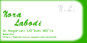 nora labodi business card